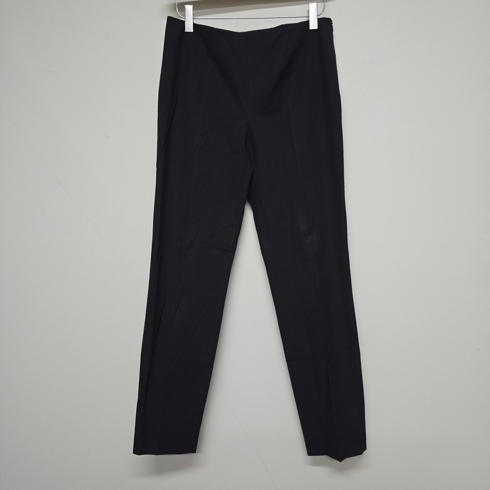Piazza Sempione Emanuela Pants Womens IT 38 Black Cotton Stretch Side Zip Slim